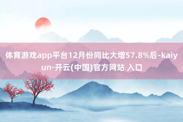 体育游戏app平台12月份同比大增57.8%后-kaiyun·开云(中国)官方网站 入口